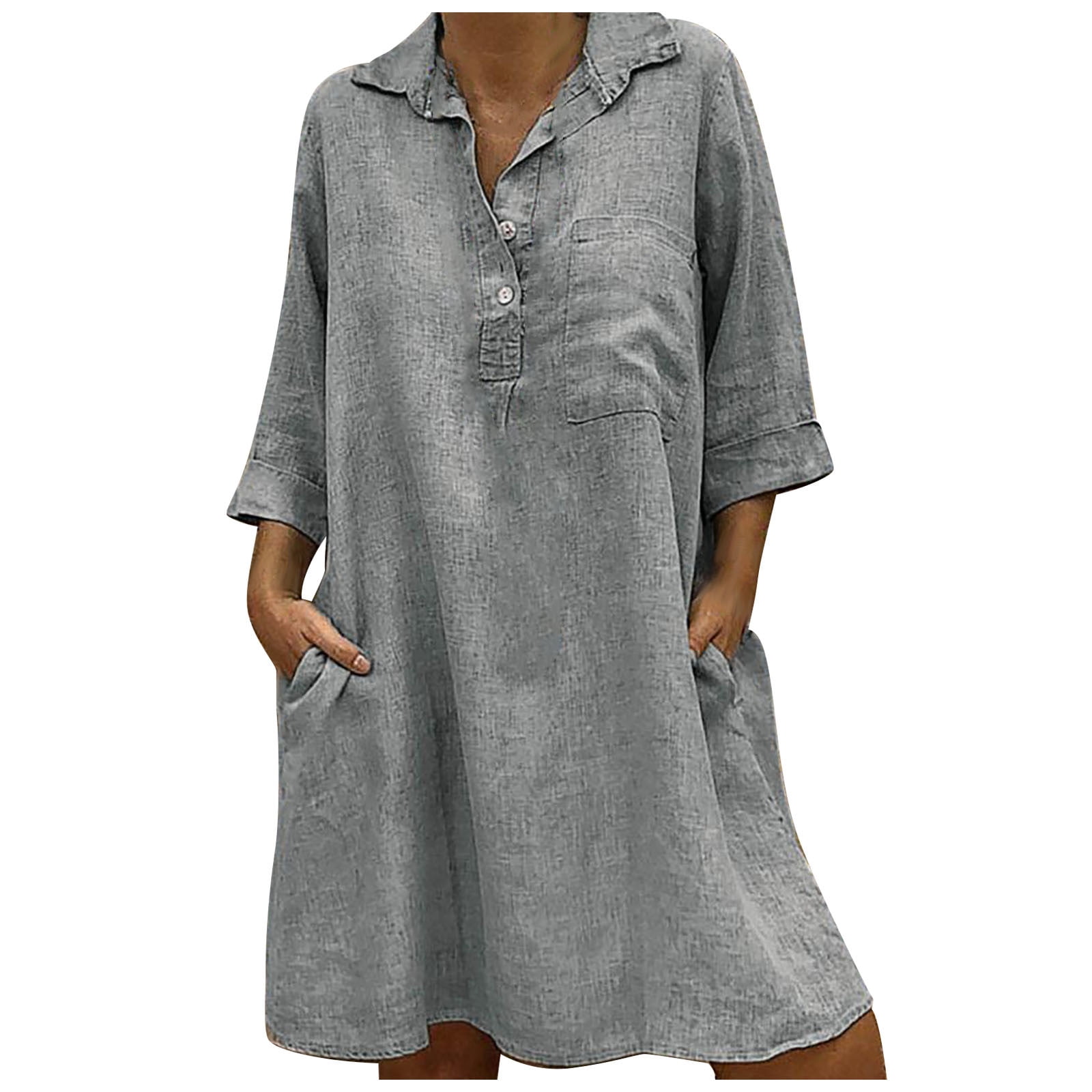 VEKDONE-Cotton-Linen-Lounge-Dress-Women-Summer-3-4-Sleeve-Button-Lapel-Dresses-Pockets-Loose-Fit-Comfy-House-Vacation-Beach-Vestidos-de-mujer_c529eaa0-64c5-47f7-81d9-a5416a4b15c9.97140f5aac1d5304def6ce6a0612fa74.jpeg VEKDONE Cotton Linen Lounge Dress Women Summer 3 4 Sleeve Button Lapel Dresses Pockets Loose Fit Comfy House Vacation Beach Vestidos de mujer c529eaa0 64c5 47f7 81d9 a5416a4b15c9.97140f5aac1d5304def6ce6a0612fa74 - steverydinghairdressing.co.uk